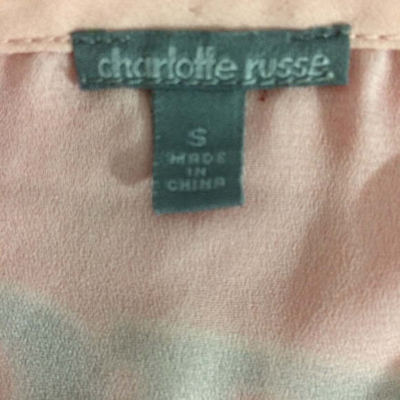 Charlotte Russe Womens S Pink Rhinestone Blouse - Picture 6 of 7